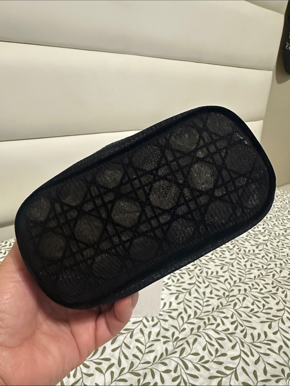 Dior Black Mesh Logo Cosmetic Pouch - Picture 5 of 8